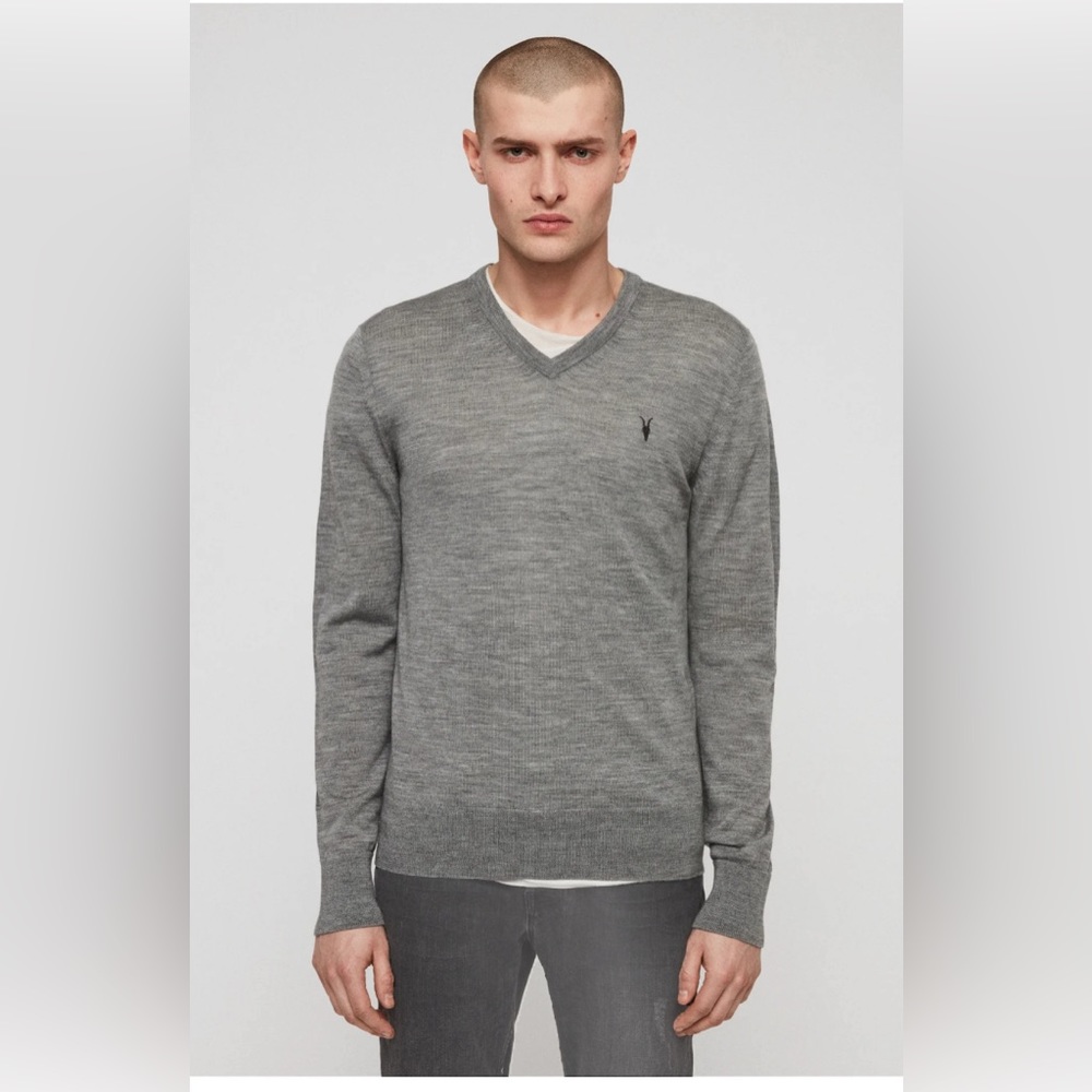 NWOT All Saints merino wool v neck sweater